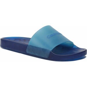 Nazouváky Calvin Klein Transp Pool Slide Rubber HM0HM00982 Ultra Blue C66