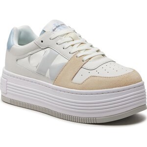 Sneakersy Calvin Klein Jeans Bold Platf Low Lace Mix Nbs Dc YW0YW01432 Bright White/Creamy White/Baby Blue 0LB