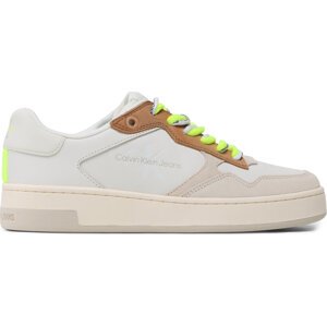 Sneakersy Calvin Klein Jeans Basket Cupsole Fluo Contrast YW0YW00920 White/Ancient White 0LA