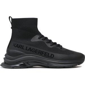 Sneakersy KARL LAGERFELD KL53141 Black Knit Textile / Mono