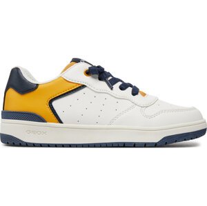 Sneakersy Geox J Washiba Boy J45LQB 05411 C0592 D White/Yellow