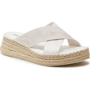 Espadrilky Calvin Klein Jeans Sporty Wedge Rope Sandal Mr YW0YW01364 Off White 0K4