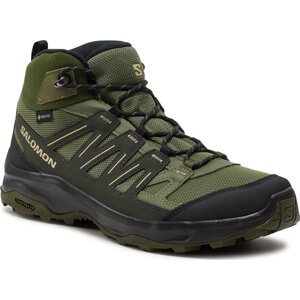 Trekingová obuv Salomon Grivola Mid Gore-Tex L47606400 Deep Lichen Green / Black / Olive Night