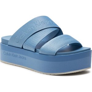 Nazouváky Calvin Klein Jeans Flatform Sandal Webbing In Mr YW0YW01361 Dusk Blue/Mediterranean Blue 0G0