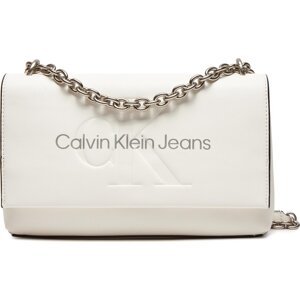 Kabelka Calvin Klein Jeans Sculpted Ew Flap Conv25 Mono K60K611866 White/Silver Logo 0LI