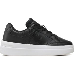 Sneakersy Tommy Hilfiger Embossed Court FW0FW07297 Black BDS