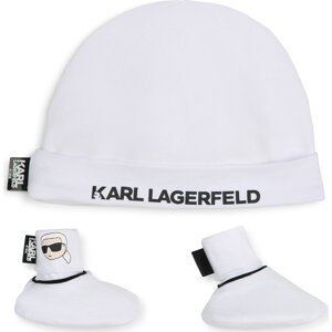 Set čepice a ponožky Karl Lagerfeld Kids Z30180 White 10P
