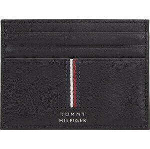 Pouzdro na kreditní karty Tommy Hilfiger Th Premium Leather Cc Holder AM0AM12186 Black BDS
