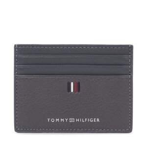 Pouzdro na kreditní karty Tommy Hilfiger Th Central Cc Holder AM0AM11858 Dark Grey PSM