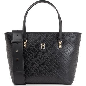 Kabelka Tommy Hilfiger Th Refined Mini Tote Mono AW0AW16002 Black BDS