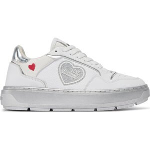 Sneakersy LOVE MOSCHINO JA15204G1IJC290B Bianco/Argento