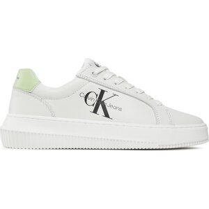 Sneakersy Calvin Klein Jeans Chunky Cupsole Laceup Mon Lth Wn YW0YW00823 Bright White/Exotic Mint 02U