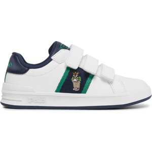 Sneakersy Polo Ralph Lauren RF104323 S WHITE SMOOTH/NAVY W/ BOYS BEAR