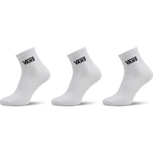 Sada 3 párů dámských vysokých ponožek Vans Classic Half Crew Sock VN00073EWHT1 Bílá