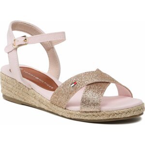 Espadrilky Tommy Hilfiger Rope Wedge Sandal T3A7-32775-1596 S Powder Pink 363