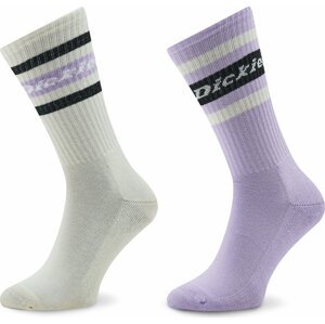 Sada 2 párů vysokých ponožek unisex Dickies Genola DK0A4XD Purple Rose E61