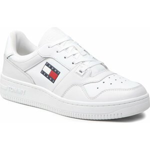 Sneakersy Tommy Jeans Retro Basket EM0EM00955 White YBR