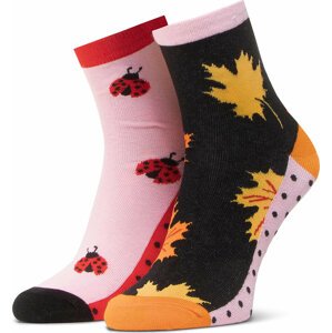 Dámské klasické ponožky Dots Socks DTS-SX-459-R Růžová