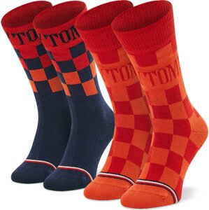 Sada 2 párů dětských nízkých ponožek Tommy Hilfiger 701220266 Orange 001