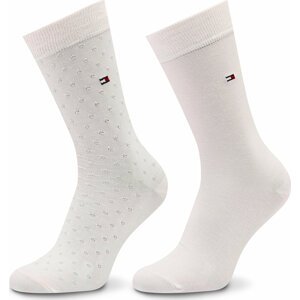 Sada 2 párů dámských vysokých ponožek Tommy Hilfiger 701222644 Light Pink 003