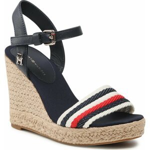 Espadrilky Tommy Hilfiger Corporate Wedge FW0FW07086 Space Blue DW6