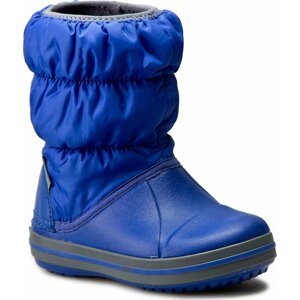 Sněhule Crocs Winter Puff Boot Kids 14613 Cerulean Blue/Light Grey