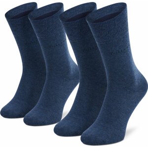 Sada 2 párů pánských vysokých ponožek Tom Tailor 9002 Indigo Mel 546