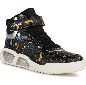 Sneakersy Geox J Illuminus Girl J36HPA 00411 C9999 DD Black