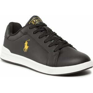 Sneakersy Polo Ralph Lauren RF104234 Black Smooth W/ Gold Pp