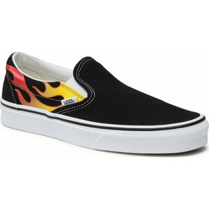 Tenisky Vans Classic Slip-On VN0A38F7PHN1 (Flame) Black/Black/Tr Wht