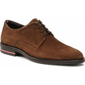 Polobotky Tommy Hilfiger Corporate Hilfiger Suede Shoe FM0FM04434 Rockefeller Brown GW0