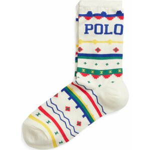 Klasické ponožky Unisex Polo Ralph Lauren 455898058001 Ivory
