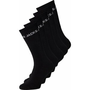 Sada 5 párů pánských vysokých ponožek Jack&Jones 12179475 Black 3453662