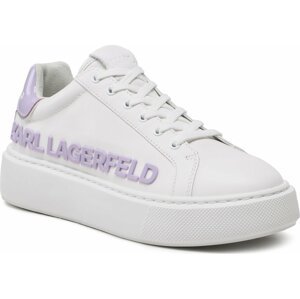 Sneakersy KARL LAGERFELD KL62210 White Lthr w/Lilac