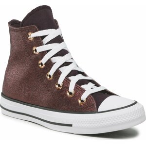 Plátěnky Converse Ctas Hi A04181C Black Cherry/White/Copper