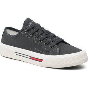 Tenisky Tommy Jeans Lace Up Canvas Color EM0EM01155 New Charcoal PUB