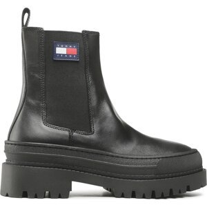 Kotníková obuv s elastickým prvkem Tommy Jeans Foxing Detail Chelsea Boot EM0EM01062 Black BDS