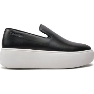 Sneakersy Calvin Klein FLATFORM CUPSOLE SLIP ON LTH HW0HW01893 Black BEH