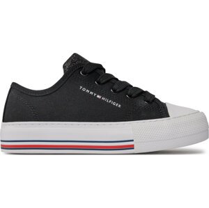 Plátěnky Tommy Hilfiger Low Cut Lace-Up Sneaker T3A9-33185-1687 M Black 999
