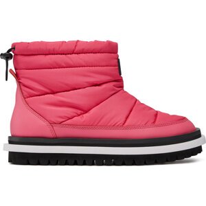 Polokozačky Tommy Jeans Tjw Padded Flat Boot EN0EN02292 Pink Alert THW
