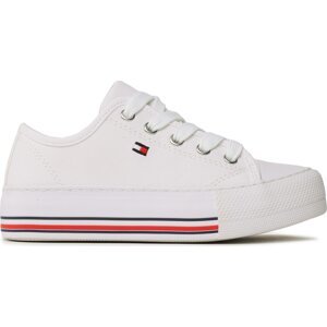 Plátěnky Tommy Hilfiger Low Cut Lace-Up Sneaker T3A9-32677-0890 M Bílá