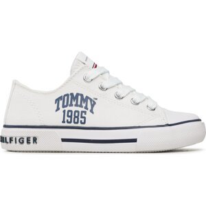 Plátěnky Tommy Hilfiger Varsity Low Cut Lace-Up Sneaker T3X9-32833-0890 M White 100