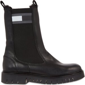 Kotníková obuv s elastickým prvkem Tommy Jeans Tjw Warmlined Chelsea Boot EN0EN02313 Black BDS