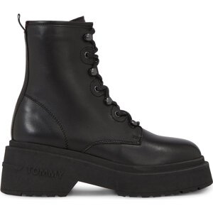 Polokozačky Tommy Jeans Tjw Lace Up Boot Chunky EN0EN02404 Black BDS