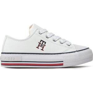 Plátěnky Tommy Hilfiger Low Cut Lace Up Sneaker T3A9-32287-1355 M Bílá
