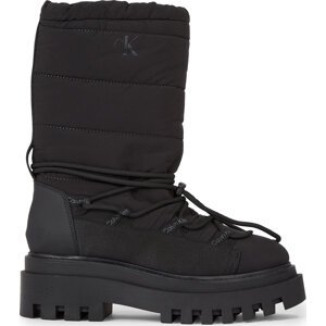 Sněhule Calvin Klein Jeans Flatform Snow Boot Nylon Wn YW0YW01146 Triple Black 0GT