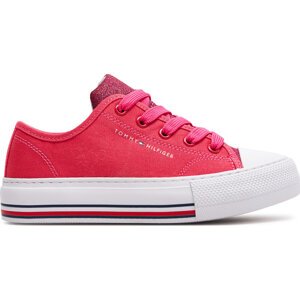Plátěnky Tommy Hilfiger Low Cut Lace-Up Sneaker T3A9-33185-1687 M Růžová