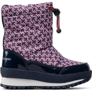 Sněhule Tommy Hilfiger Snow Boot T3A5-32435-1486 M Blue/Bordeaux X663
