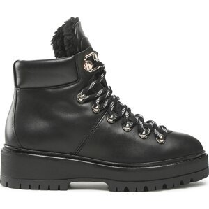 Polokozačky Tommy Hilfiger Leather Outdoor Flat Boot FW0FW06725 Black BDS