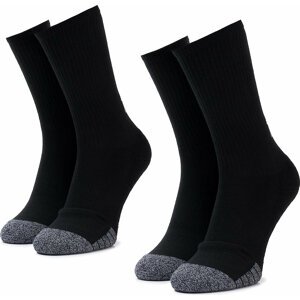 Sada 2 párů vysokých ponožek unisex Under Armour Crew Sock 1346751-001 Black